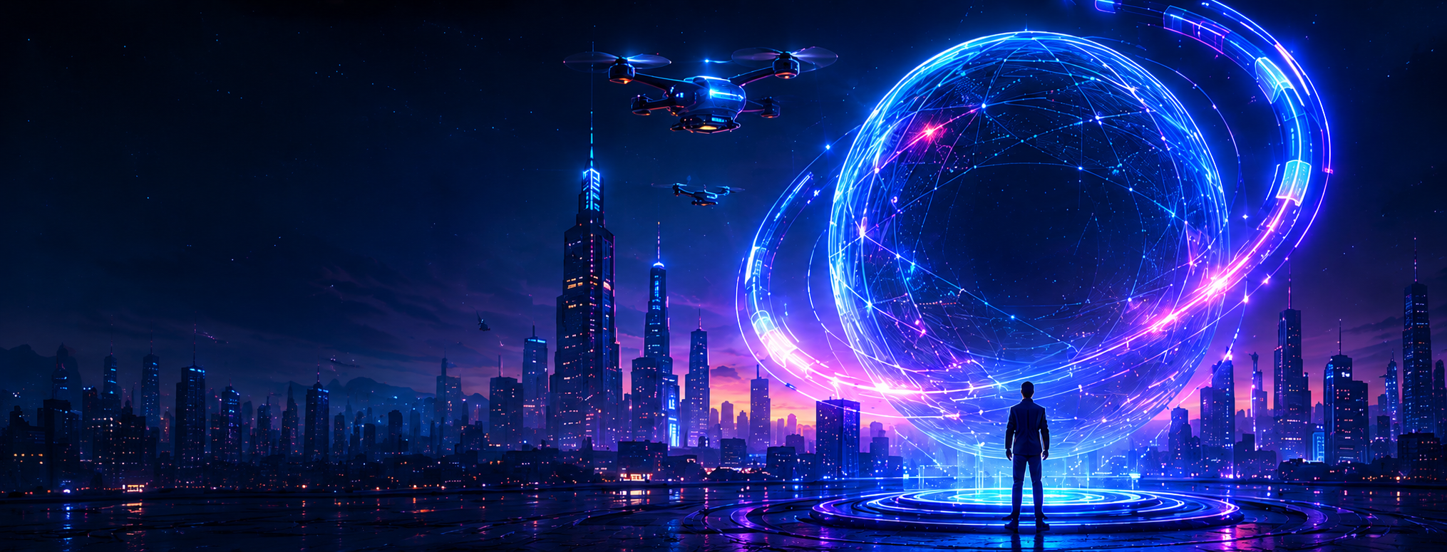 Futuristic skyline